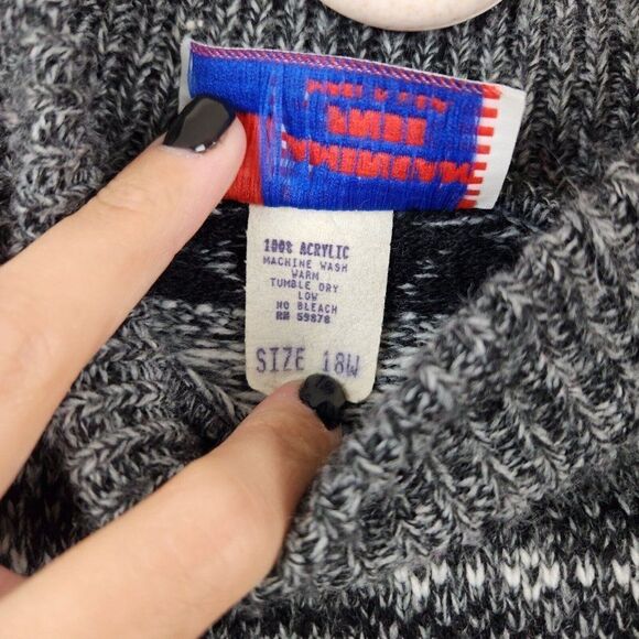 VTG American Pride Womens Pullover Sweater Size 18W Made in USA Gray Retro - Picture 5 of 6